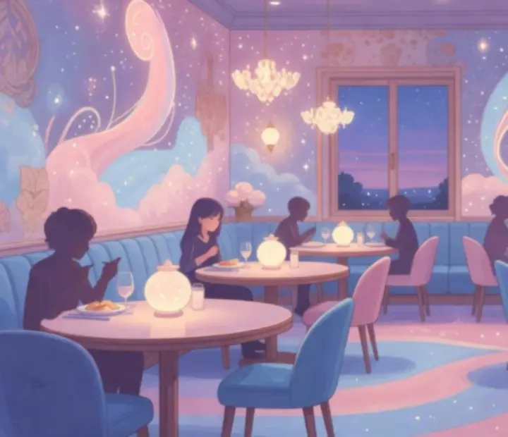 Anime-inspirált, hangulatos éttermi tér a Tiszanovában